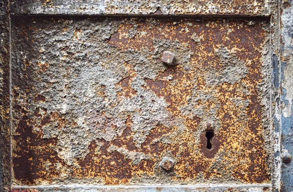 Old metal door texture with rust — Stock Photo, Image