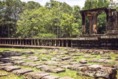 Angkor Thom Temple görünümü, Siem reap, Kamboçya