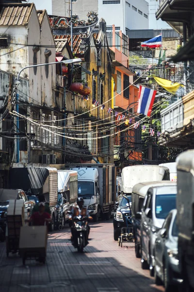 Bangkok, Thailand - January 01, 2015: Bangkok city street view w Royalty Free Stock Obrázky