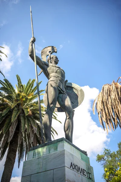 Statue of Achilles in Corfu, Greece — Stock Photo, Image