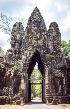 Angkor Thom Temple görünümü, Siem reap, Kamboçya