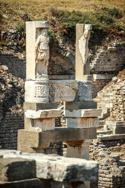 Truthahn, Ephesus, Ruinen der antiken römischen Stadt — Stockfoto