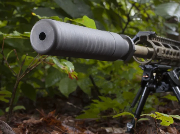 Silencer op een Ar — Stockfoto