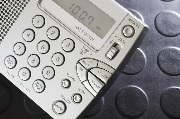 Pequeña radio en una estación FM — Foto de Stock