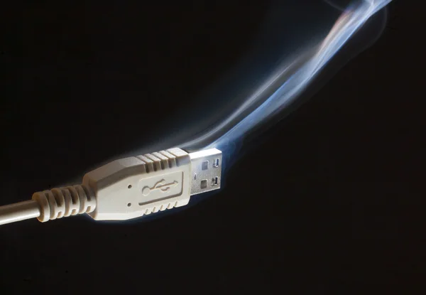 Sobrecalentamiento conexión USB — Foto de Stock