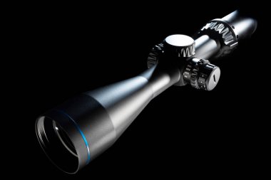 Uzun mesafeli ateş etmek için yüksek güçlü tüfek dürbünü.