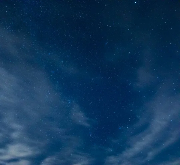Зірки Хмари Вночі Над Озером Тіллері Північній Кароліні — стокове фото