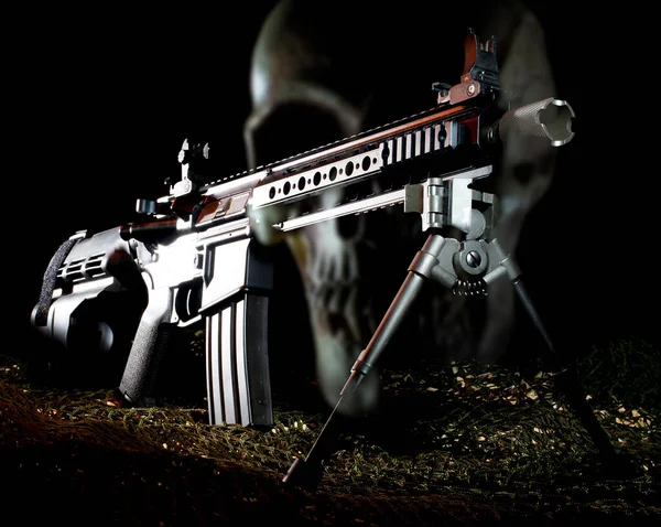 Rendering Pistol Brace Skull — Stock Photo, Image