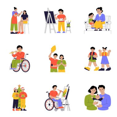 Cultural celebration and traditional diversity illustrations  Set 3