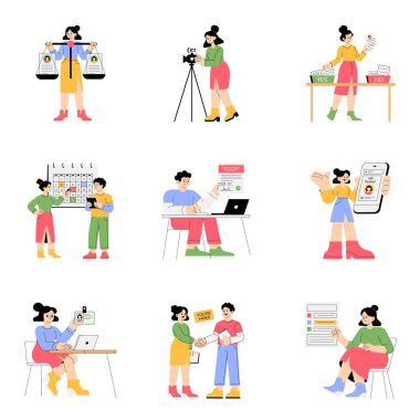 Hiring and employee onboarding - Illustrations Set 3