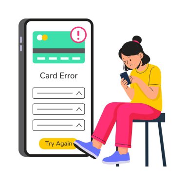 Credit or debit card successfully recognized illustration