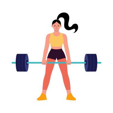 Barbell Deadlift gym exercise illustration