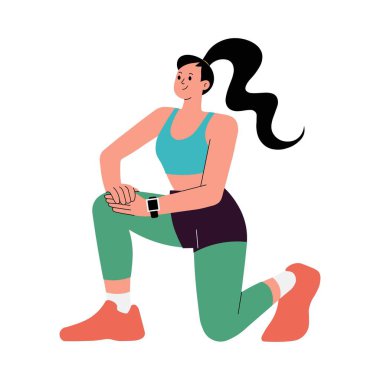 Legs Stretching morning workout illustration