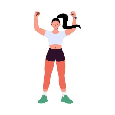 Victory Pose healthy lifestyle illustration