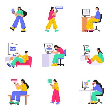 Dijital erişimi ve çevrimiçi güvenlik resimlerini yöneten kullanıcılar 2.