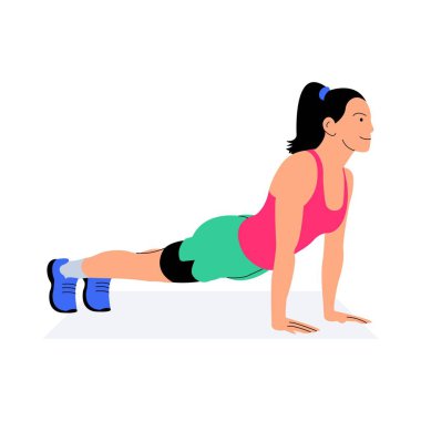 Kobra pozu veren bir kadın göğüs röntgenini daha güçlü göstermek için poz veriyor.