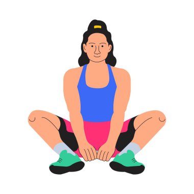 Birlikte oturup kelebek pozu veren kişi