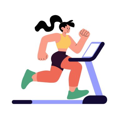 Koşu bandı Vektörü Düz Çizim EPS 10 dosyası