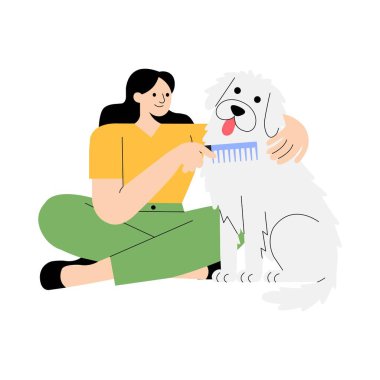 Kürk Vektörü Düz Çizim EPS 10 Dosyası Fırçalanıyor