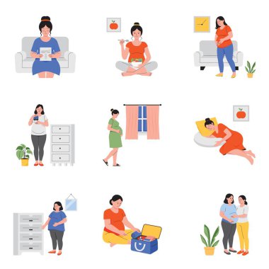 Hamilelik Vektörü Düz Çizim Kümesi 2