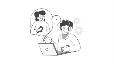 Müşteri Desteği 2D Canlandırma MP4 Dosyası