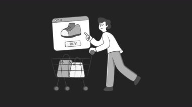 E Ticaret 2D Hareket Grafik Canlandırma Alfa Kanalı