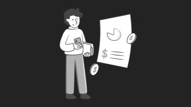 Kişisel Finans 2D Hareket Grafikleri Canlandırma Alfa kanalı