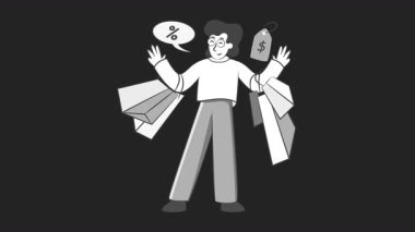 Siber Pazartesi 2D Grafik Hareketi Alfa Kanalı