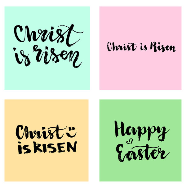 Christ is Risen. Easter lettering set.