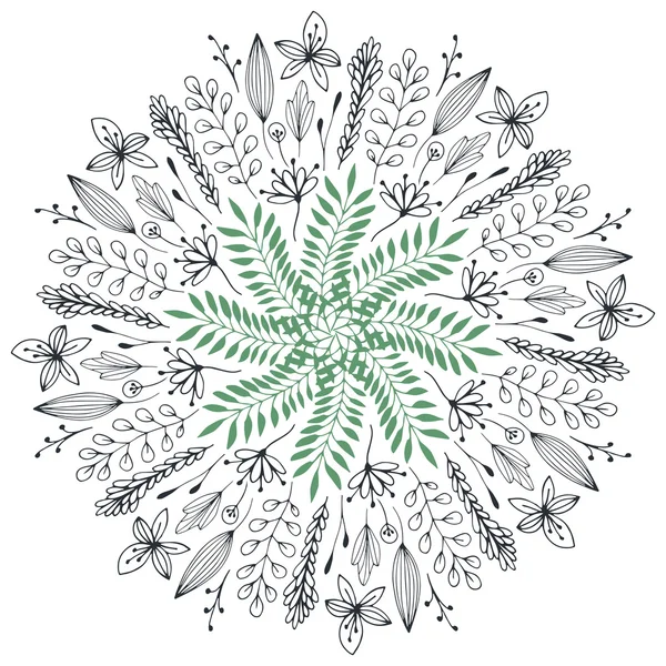 Ilustración floral dibujada a mano . — Vector de stock