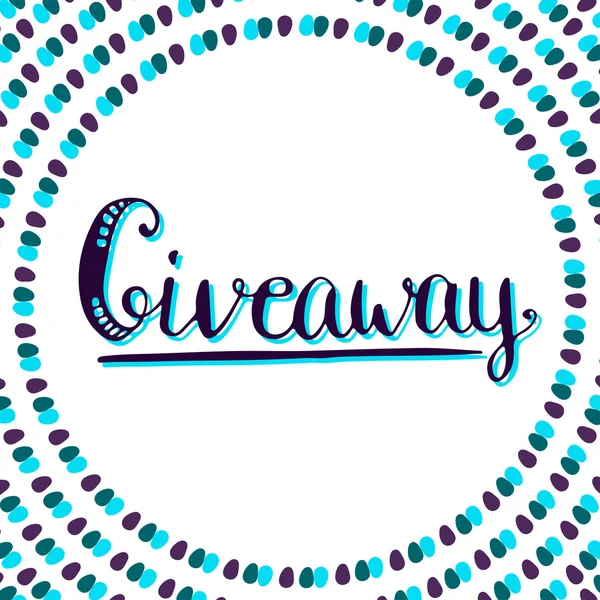 Giveaway pictogram voor sociale media wedstrijden. — Stockvector