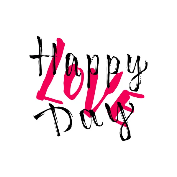 Text Happy Love day. — Stock Vector