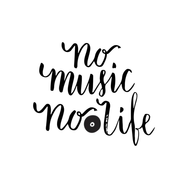 Pas de musique pas de vie Citation inspirante — Image vectorielle