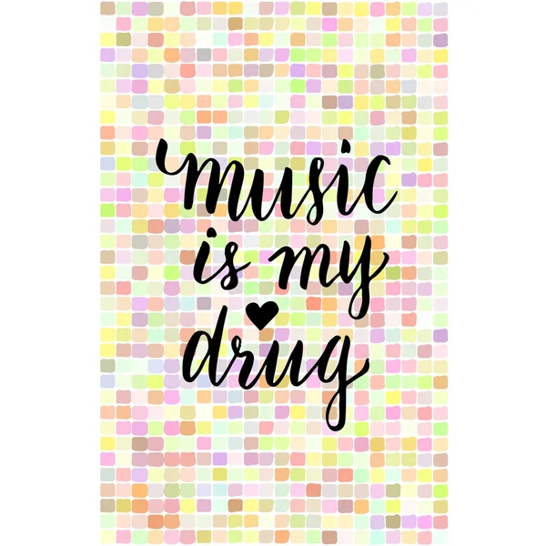 Music is my drug - inspirational music. Royalty Free Stock Illustrations