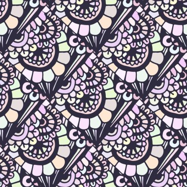 Doodle Dikişsiz desen vektör.