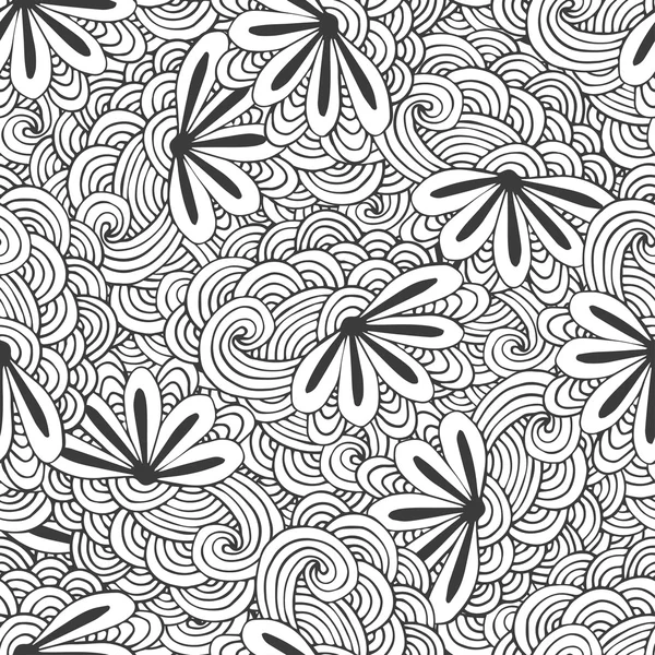 Doodle seamless waves pattern — Stock Vector