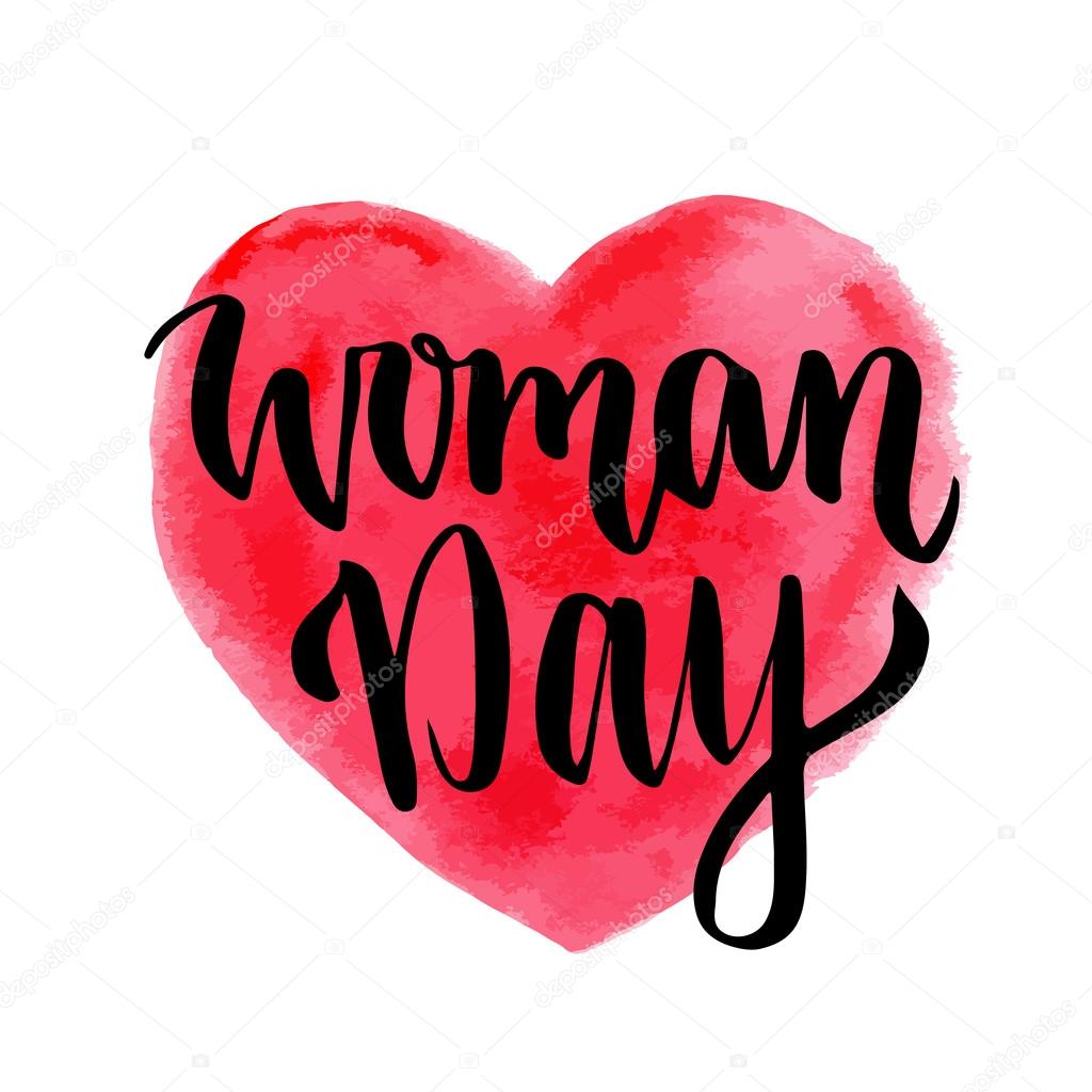 Woman Day hand drawn lettering