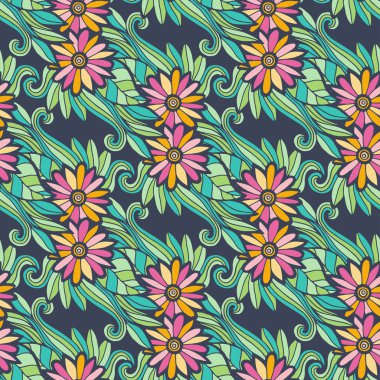 Modern çiçek seamless modeli  