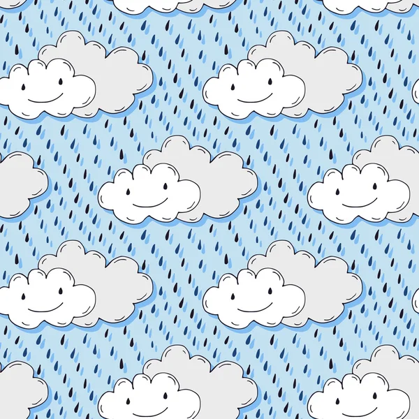 Modèle avec des nuages mignons — Image vectorielle
