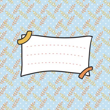 Çocuklar dizüstü için sonbahar doodle kapak.  