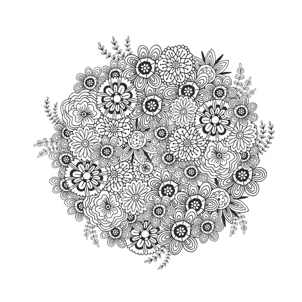 ベクトルの円花飾り — ストックベクタ