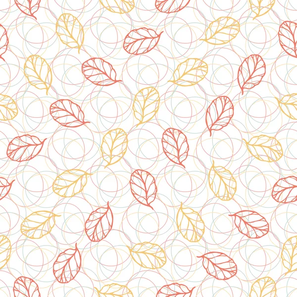 Modèle sans couture automne avec des feuilles . — Image vectorielle