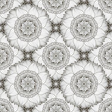 Mandala etnik çiçekli