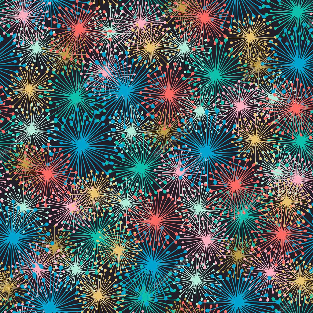 Bella colorato fuochi d artificio — Vettoriale Stock