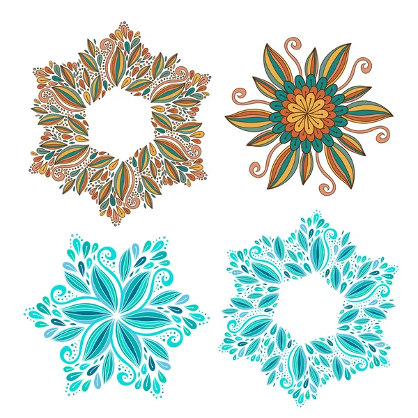 Cirkel floral ornament — Stockvector