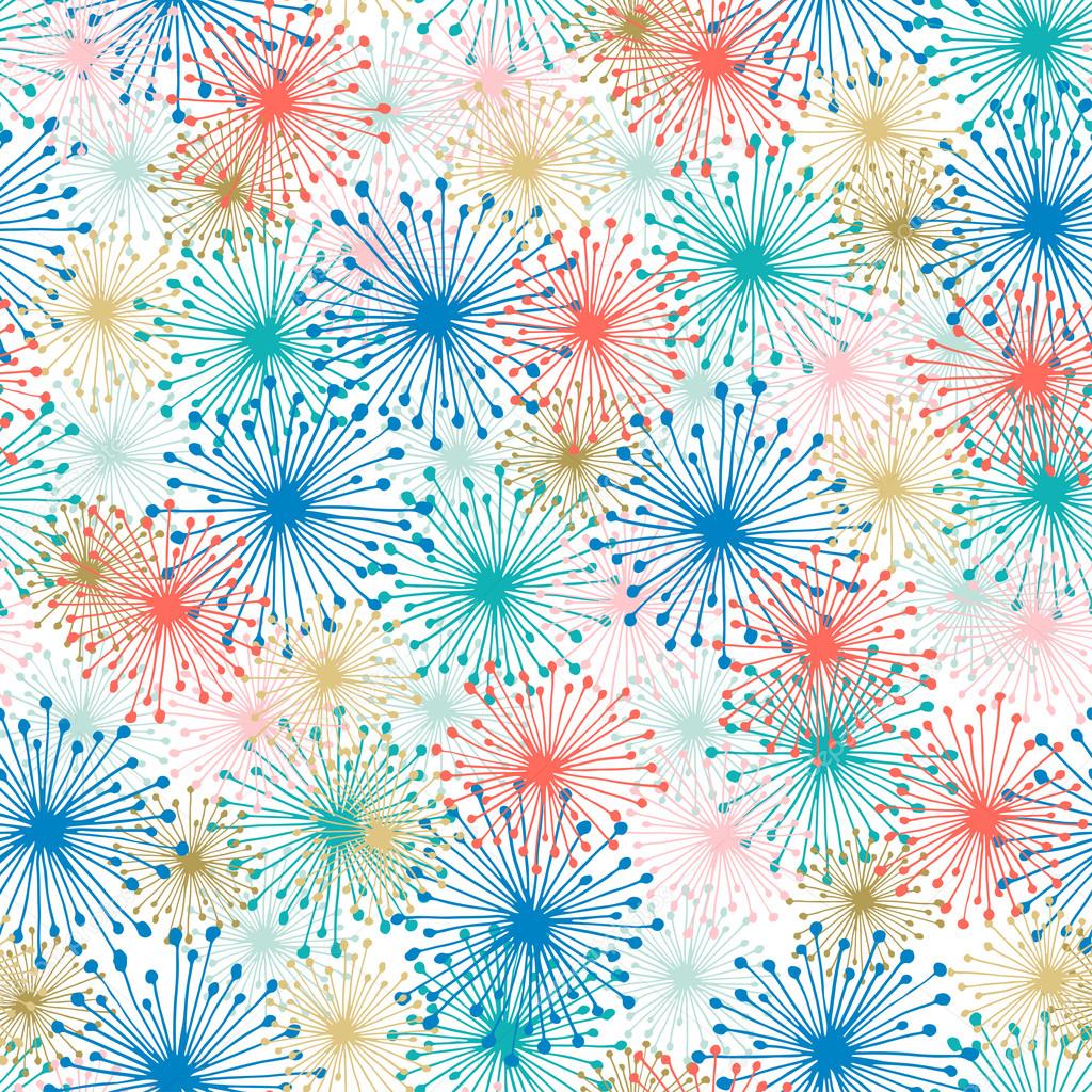 Bella colorato fuochi d artificio — Vettoriale Stock