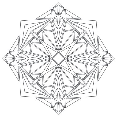 Yazdırılabilir satır sanatı. Soyut siyah beyaz arka plan. Tekstil şablonu. Grafik olarak soyut bir model. Kitap sayfası boyanıyor