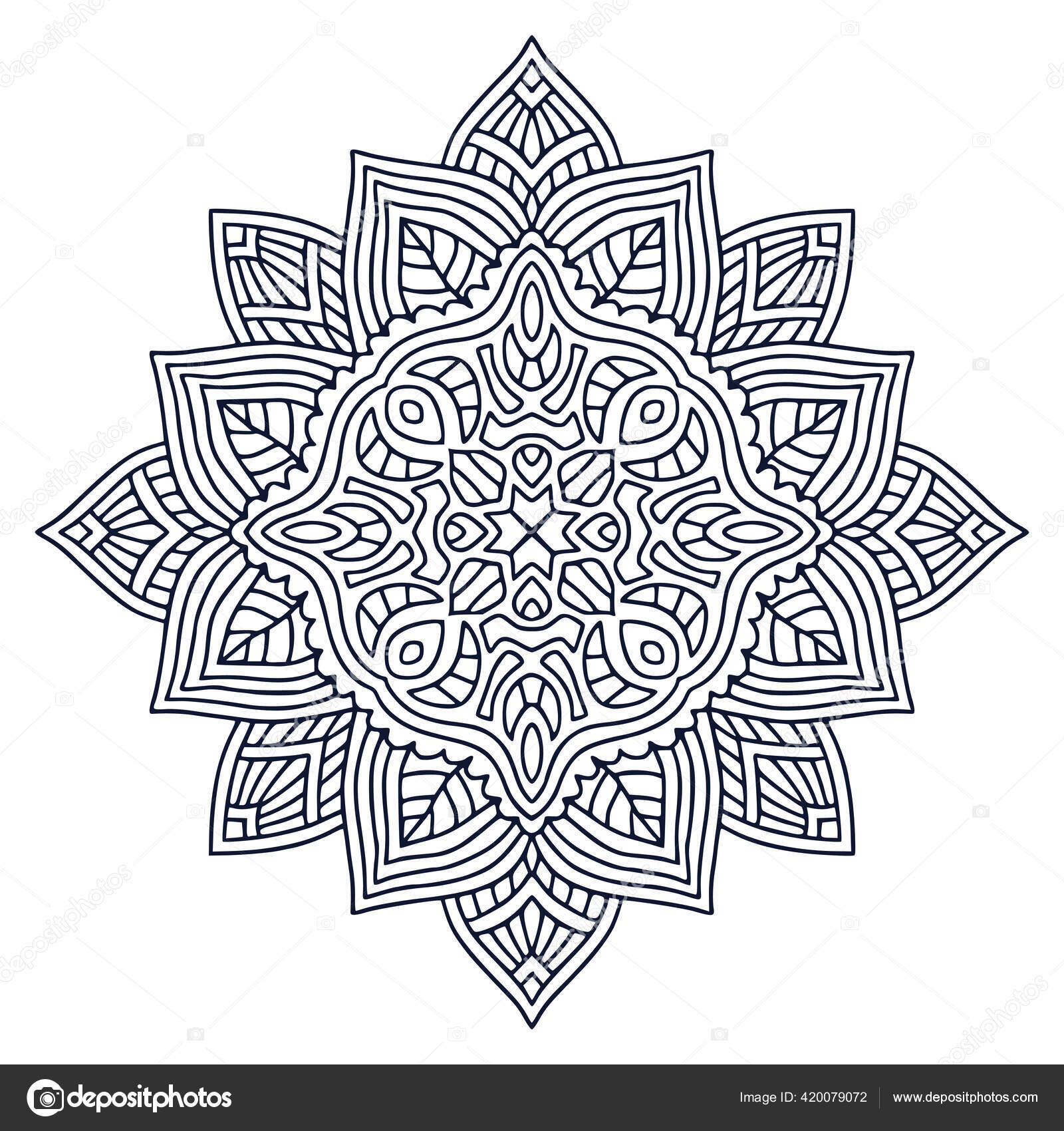 Mandalas para colorear imágenes de stock de arte vectorial