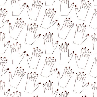 Elleri kusursuz desen. Çocuksu kumaş tasarımı