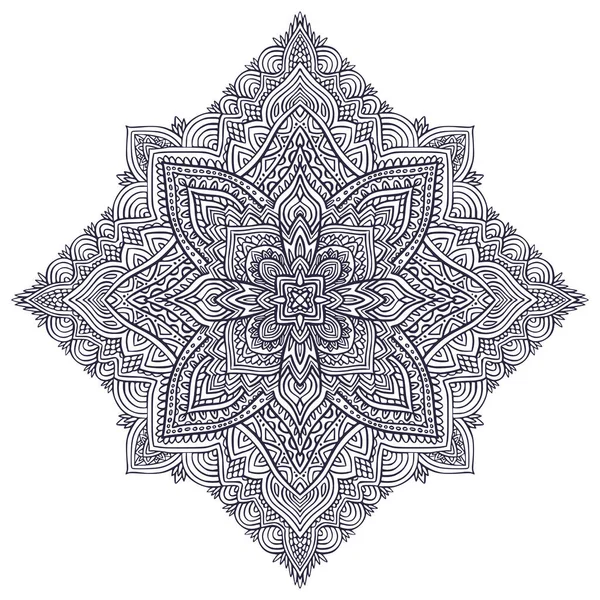 Mandala Décoratif Luxe Design Art Tatouage Modèle Ornement Élégant Page — Image vectorielle